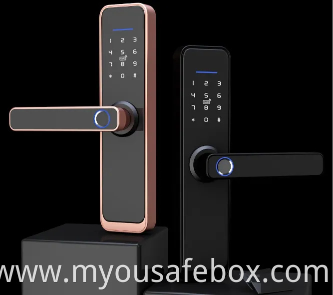 Factory Tuya Tt Smart WiFi Door Lock Digital Fingerprint Password Card Door Lock, Smart Safe Finger Print Lock Electronic Lock